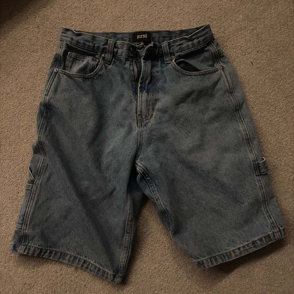 CCS Baggy Relaxed Fit Denim Shorts Men's Size 30 Light Wash